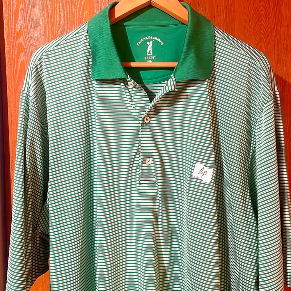 Fairway & Greene - Striped Golf Polo - 2XL